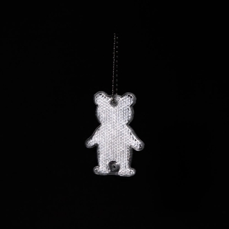 Изображение №3 | Пешеходный светоотражатель с цепочкой «Мишка», белый