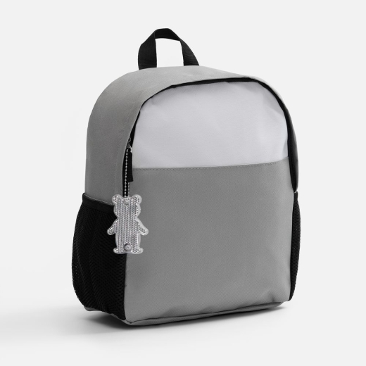 Изображение №2 | Пешеходный светоотражатель с цепочкой «Мишка», белый