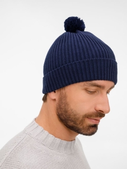 Изображение №4 | Шапка Catch Match с помпоном, темно-синяя