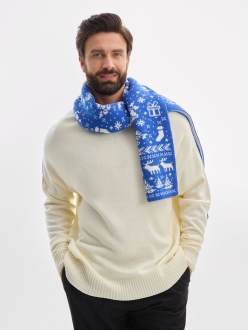 Изображение №8 | Шарф Holidale, синий с молочным