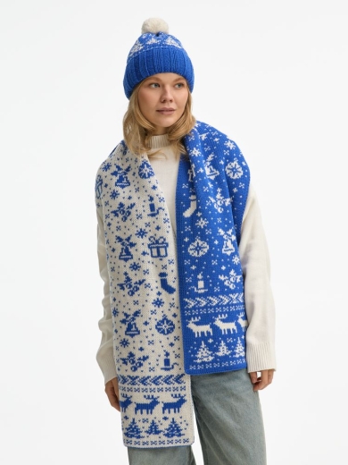 Изображение №6 | Шарф Holidale, синий с молочным