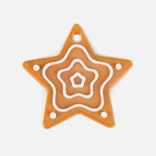 Изображение №1 | Мини-подвеска «Пряник», 3D-печать на заказ, звездочка