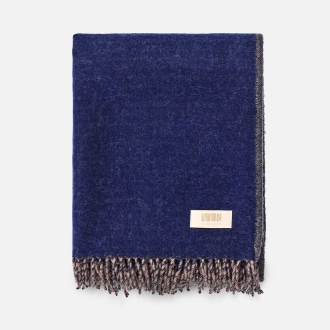 Изображение №1 | Плед Devika, синий с бежевым