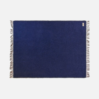 Изображение №2 | Плед Devika, синий с бежевым