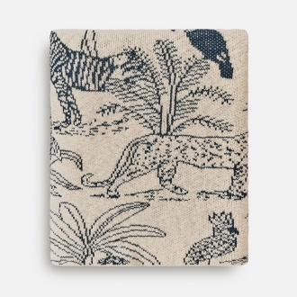 Изображение №1 | Плед Savanna, белый с синим