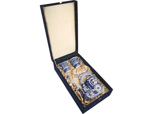 Изображение №2 | Чайный набор «Поезд» (белый/синий)