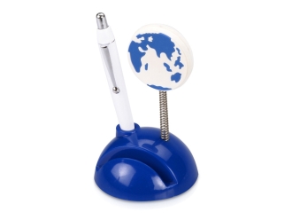 Изображение №1 | Подставка для визиток «Глобус» (синий/белый/серебристый)