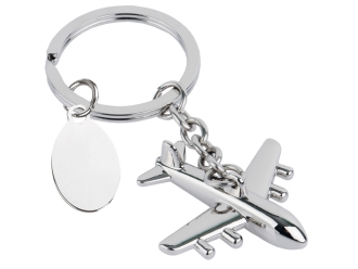 Изображение №1 | Брелок «Самолет» (серебристый)