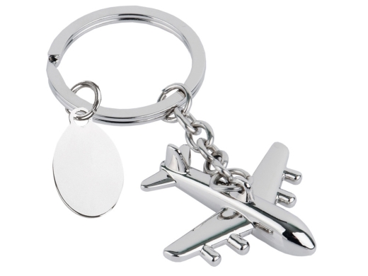 Изображение №1 | Брелок «Самолет» (серебристый)