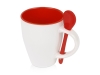 Изображение №1 | Кружка с ложкой «Авеленго» (белый/красный)