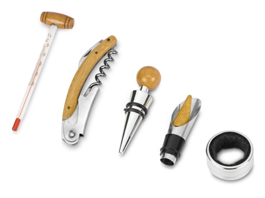 Изображение №2 | Подарочный набор для вина «Кот-де-Сезан» (светло-коричневый/серебристый)