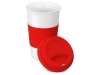 Изображение №2 | Кружка «Нью-Йорк» с силиконовой крышкой и манжетой (красный/белый)