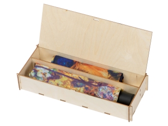 Изображение №1 | Набор «Ренуар. Терраса»: платок, складной зонт (синий/желтый)