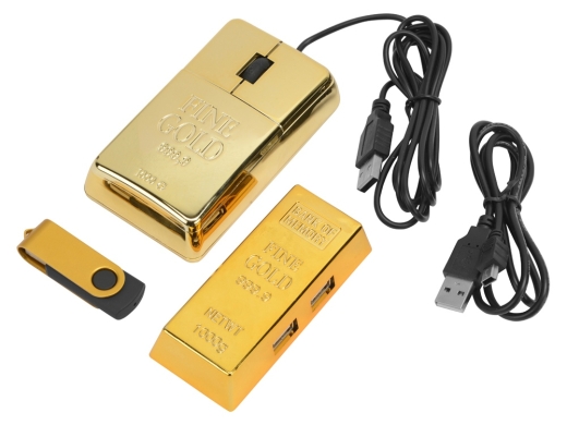 Изображение №2 | Набор компьютерных аксессуаров «Золотая долина» (золотистый)