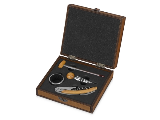 Изображение №1 | Подарочный набор для вина «Бомонт» (коричневый, серебристый)