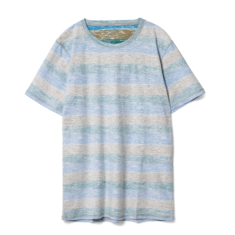 Изображение №2 | Футболка мужская RAYET двусторонняя, голубой/зеленый, размер S