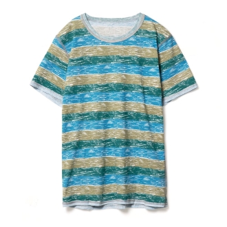 Изображение №4 | Футболка мужская RAYET двусторонняя, голубой/зеленый, размер S