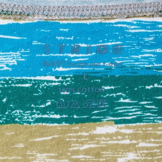 Изображение №6 | Футболка мужская RAYET двусторонняя, голубой/зеленый, размер S