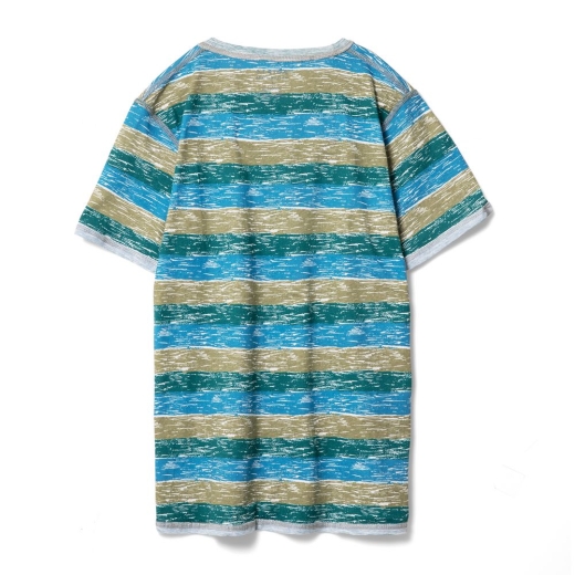 Изображение №5 | Футболка мужская RAYET двусторонняя, голубой/зеленый, размер S