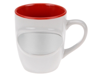 Изображение №1 | Кружка «Пинт» (белый/красный)