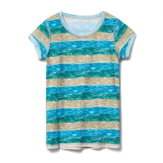 Изображение №4 | Футболка женская RAYET LADY двусторонняя, голубой/зеленый, размер S