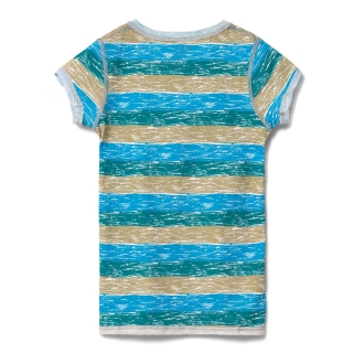 Изображение №5 | Футболка женская RAYET LADY двусторонняя, голубой/зеленый, размер S