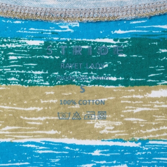 Изображение №6 | Футболка женская RAYET LADY двусторонняя, голубой/зеленый, размер S