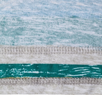 Изображение №7 | Футболка женская RAYET LADY двусторонняя, голубой/зеленый, размер S