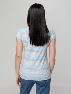 Изображение №13 | Футболка женская RAYET LADY двусторонняя, голубой/зеленый, размер S