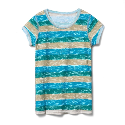 Изображение №4 | Футболка женская RAYET LADY двусторонняя, голубой/зеленый, размер S