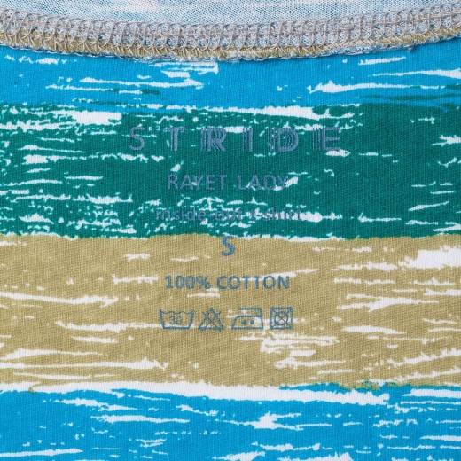 Изображение №6 | Футболка женская RAYET LADY двусторонняя, голубой/зеленый, размер S