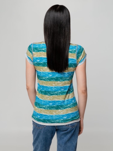 Изображение №10 | Футболка женская RAYET LADY двусторонняя, голубой/зеленый, размер S