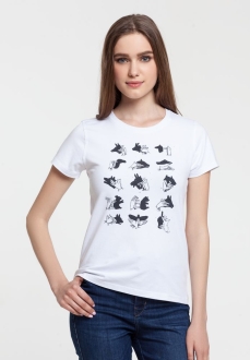 Изображение №1 | Футболка женская «Неочевидное», белая, размер S