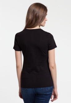 Изображение №5 | Футболка женская «Ван-Пакман», черная, размер S