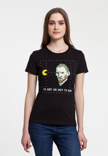 Изображение №1 | Футболка женская «Ван-Пакман», черная, размер S