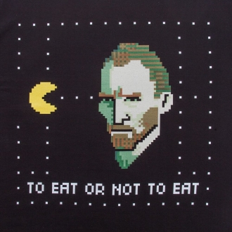 Изображение №3 | Футболка мужская «Ван-Пакман», черная, размер S