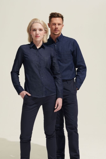 Изображение №6 | Рубашка мужская Barry Men синяя (деним), размер L