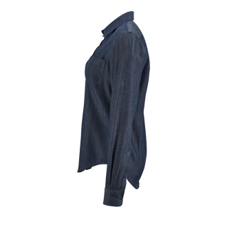 Изображение №4 | Рубашка женская Barry Women синяя (деним), размер XS