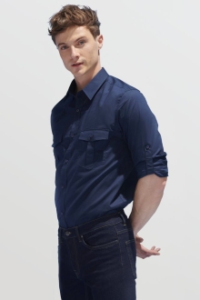 Изображение №4 | Рубашка мужская Burma Men темно-синяя, размер S