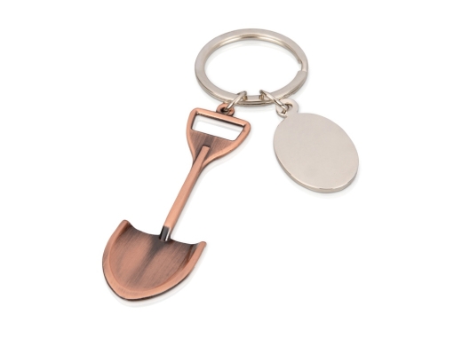 Изображение №1 | Брелок «Лопата» (бронзовый/серебристый)