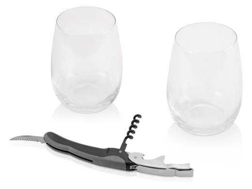 Изображение №2 | Подарочный набор для вина «Шанди» (черный/серебристый/прозрачный)