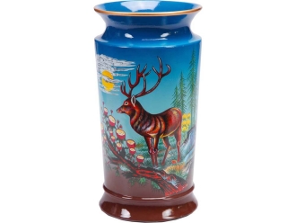 Изображение №1 | Ваза «Охотничьи мотивы» (синий/разноцветный)