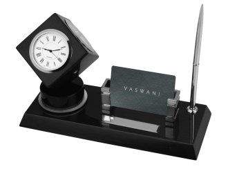 Изображение №1 | Настольный прибор с погодной станцией «Магдебург» (черный)