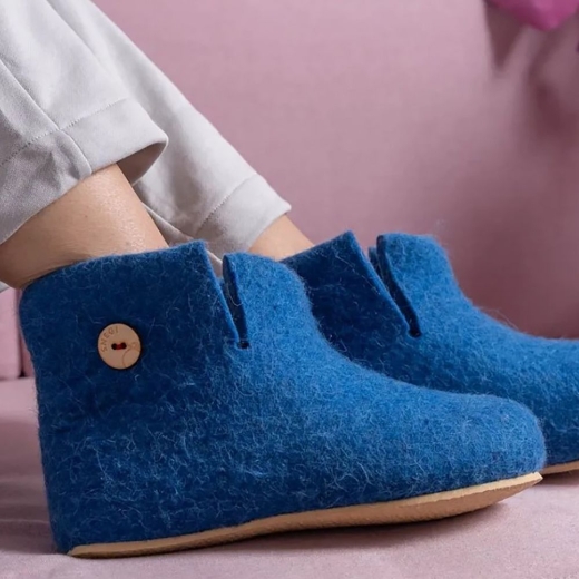 Изображение №8 | Домашние валенки Wild, синие (василек), размер 35