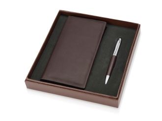 Изображение №1 | Подарочный набор «Дорожный» (темно-коричневый/серебристый)