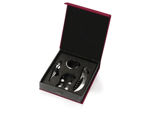 Изображение №1 | Подарочный набор для вина «Val de la Marne» (черный/серебристый)