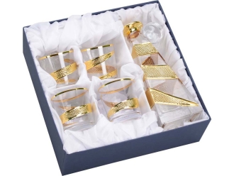 Изображение №2 | Набор для виски «Буровая» (прозрачный/золотистый)