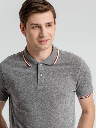 Изображение №6 | Рубашка поло мужская Paname Men черный меланж, размер M