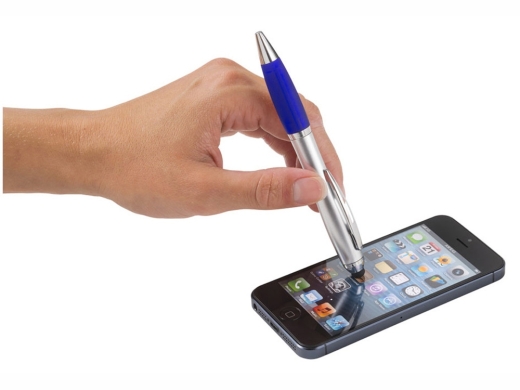 Изображение №2 | Ручка-стилус шариковая «Nash» (серебристый/синий)