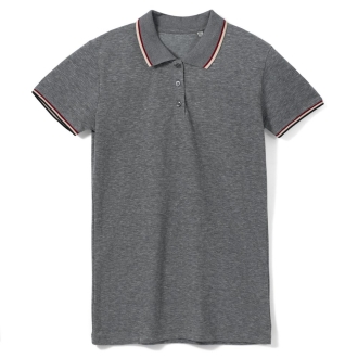 Изображение №1 | Рубашка поло женская Paname Women черный меланж, размер S